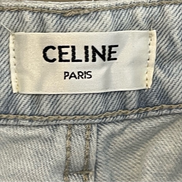 Celine Womens High Rise Flare Jeans Size 26 Light Wash Front Slits - Picture 11 of 11